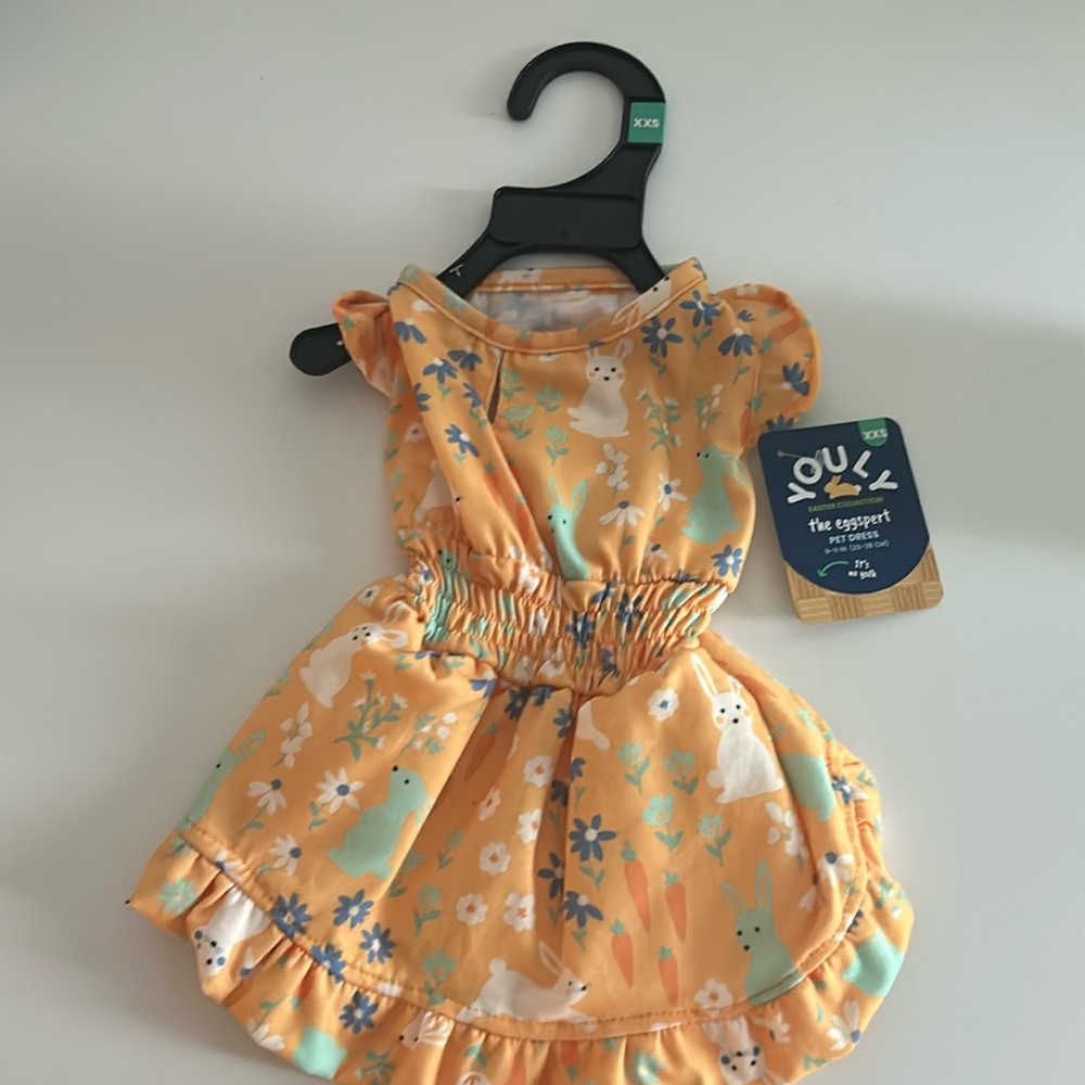 NWT YOULY eggspert pet dress 9-11 in